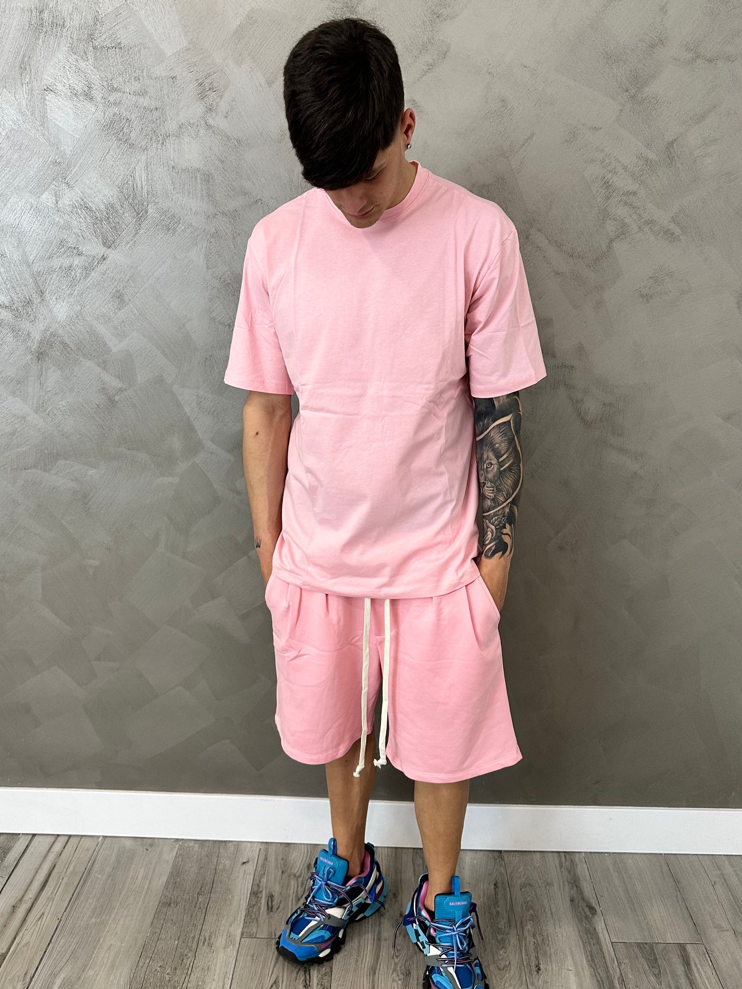 PANTALONCINO ROSA COTONE