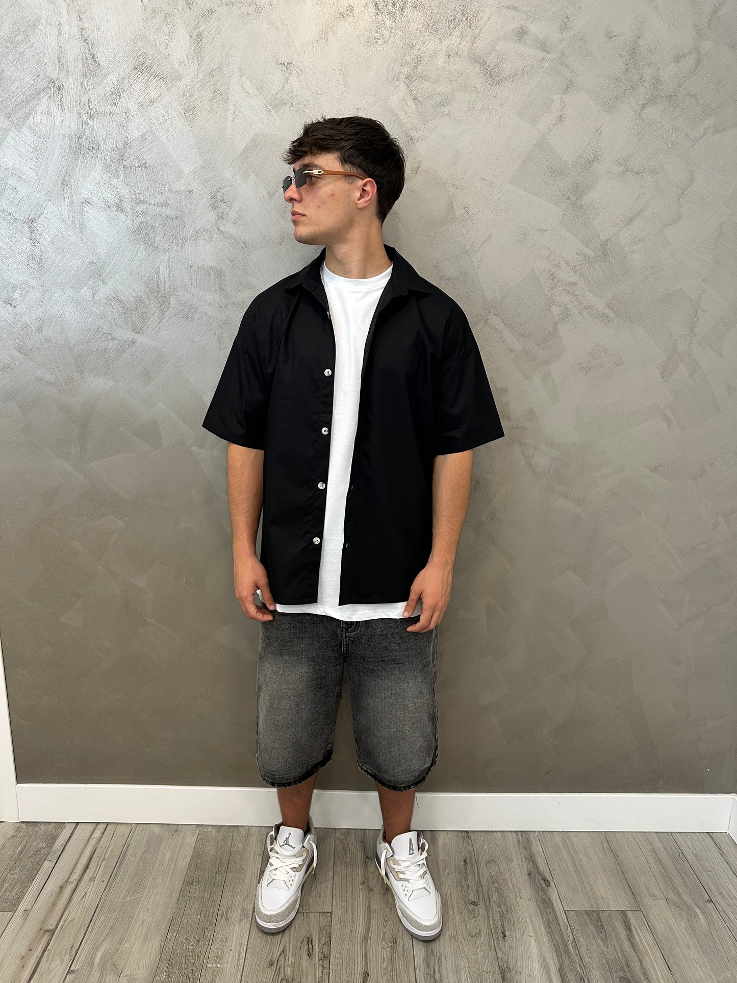 Camicia Oversize black 100% cotone
