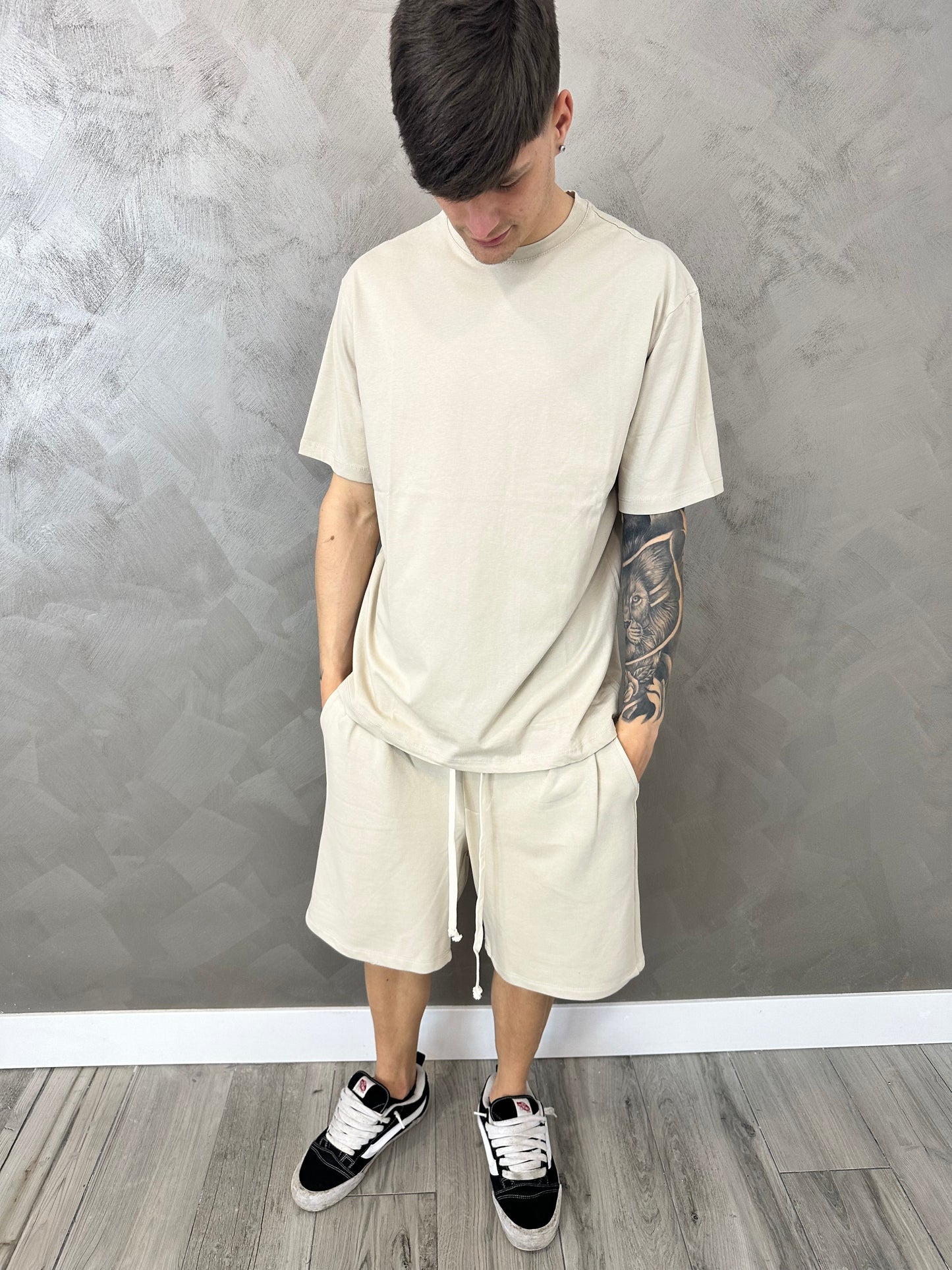 PANTALONCINO BEIGE COTONE
