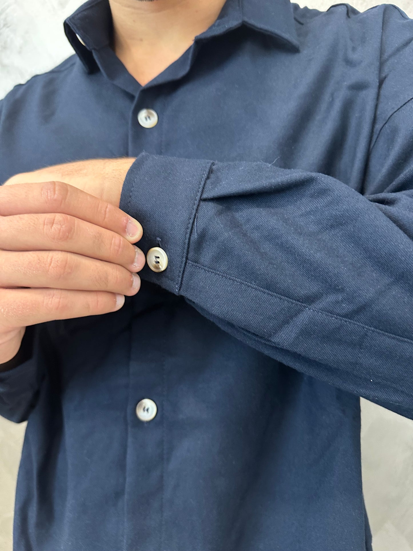 Camicia oversize blu notte