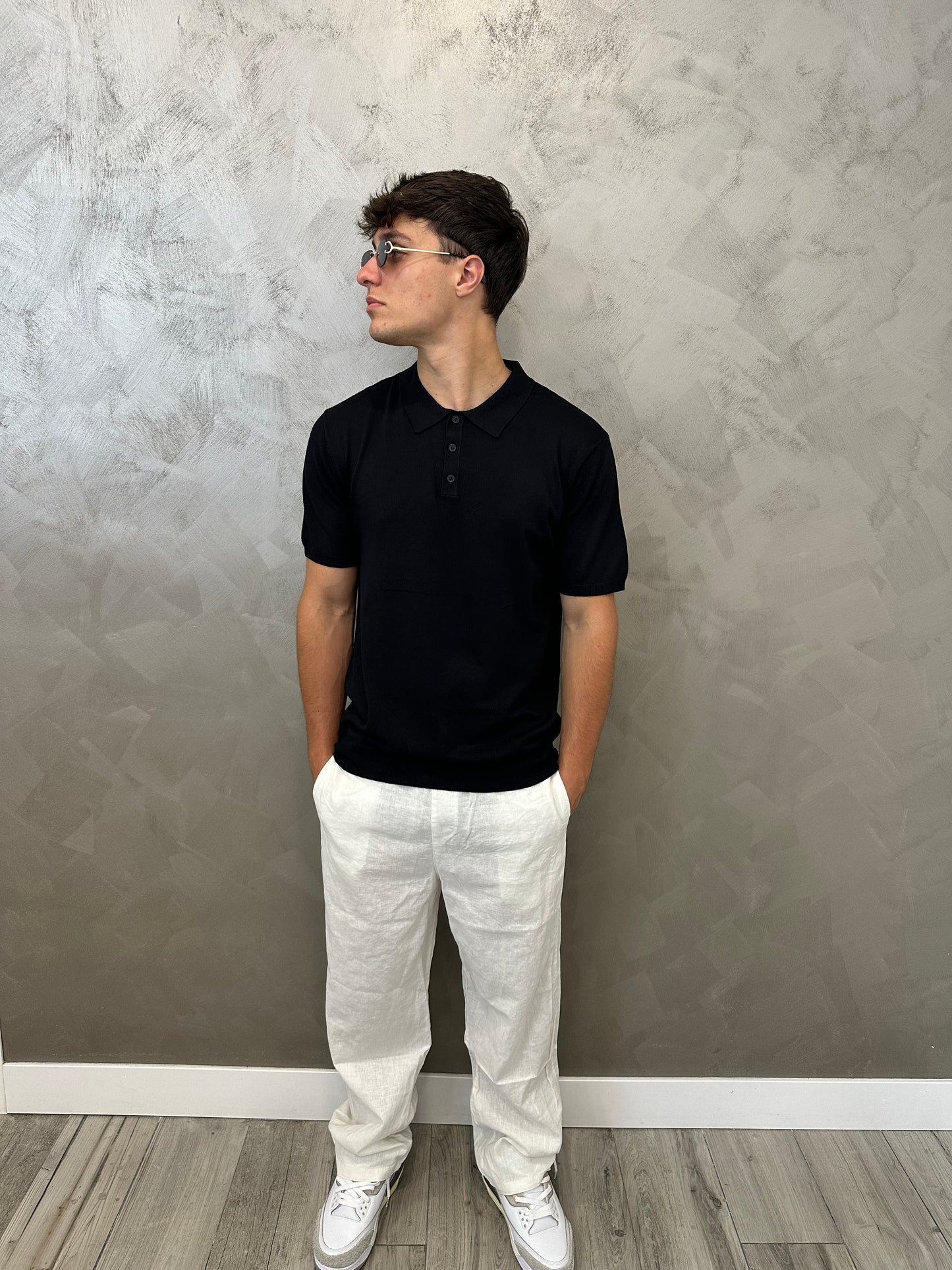 Polo slim fit black