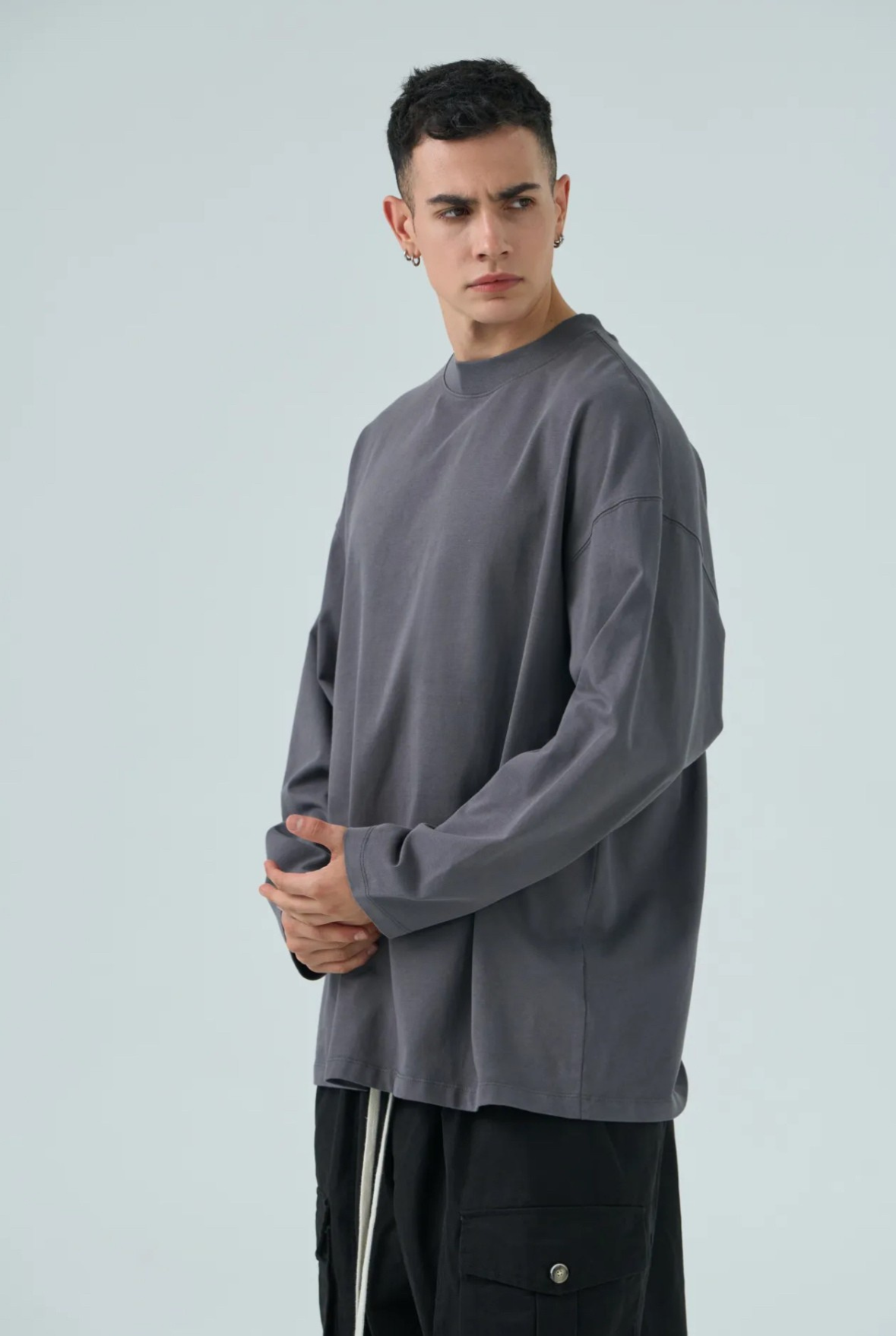 Longsleeve grigio piombo