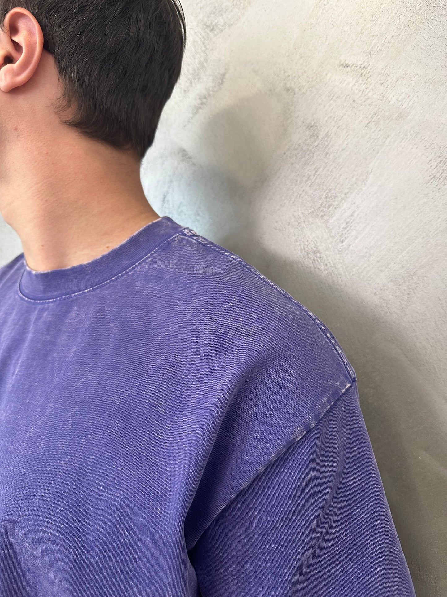 T-shirt stone washed viola
