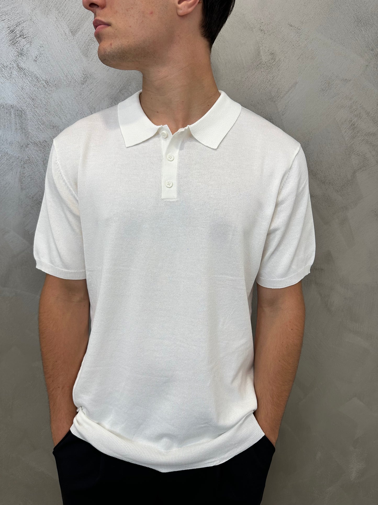 Polo slim fit white