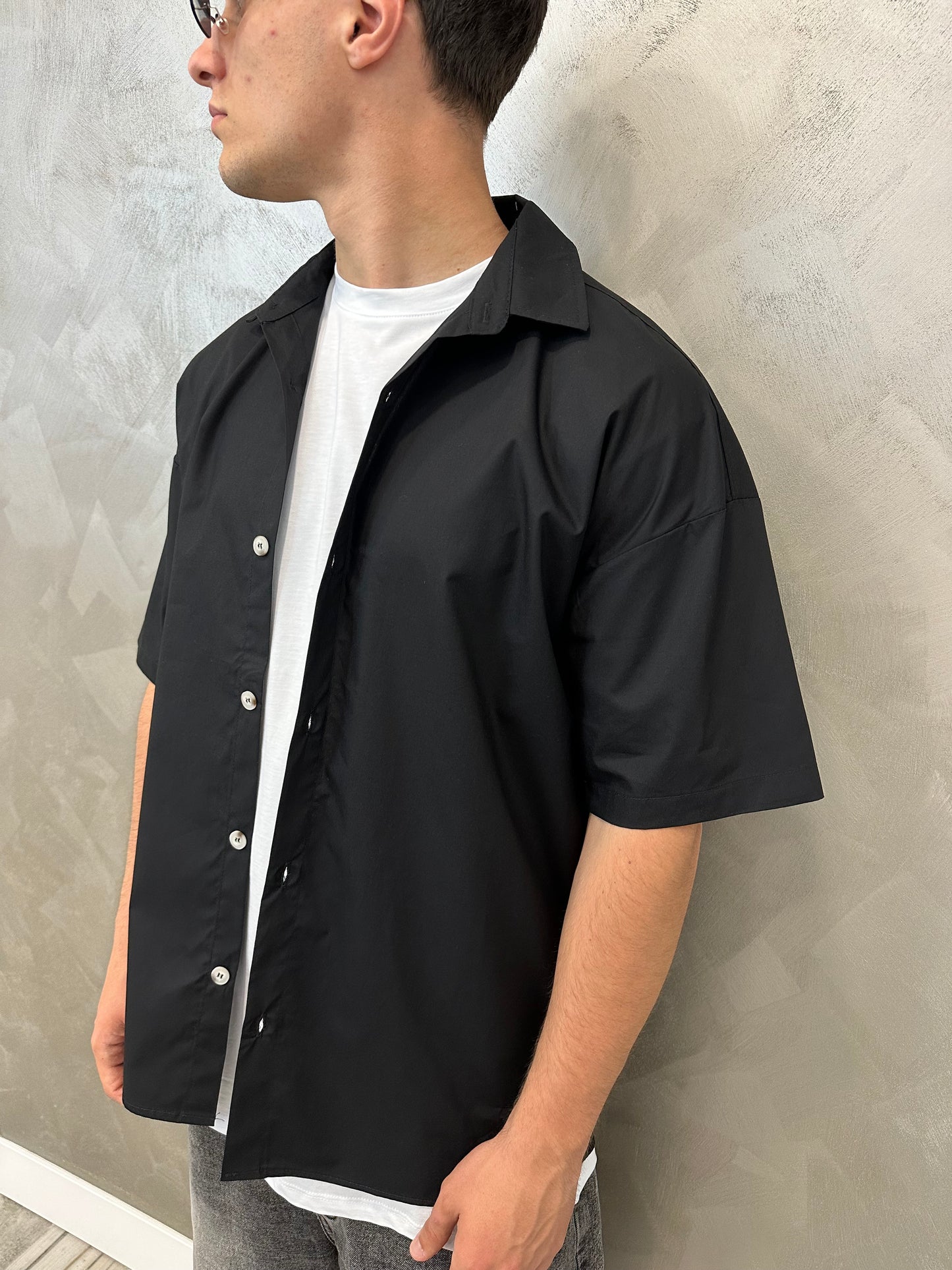 Camicia Oversize black 100% cotone