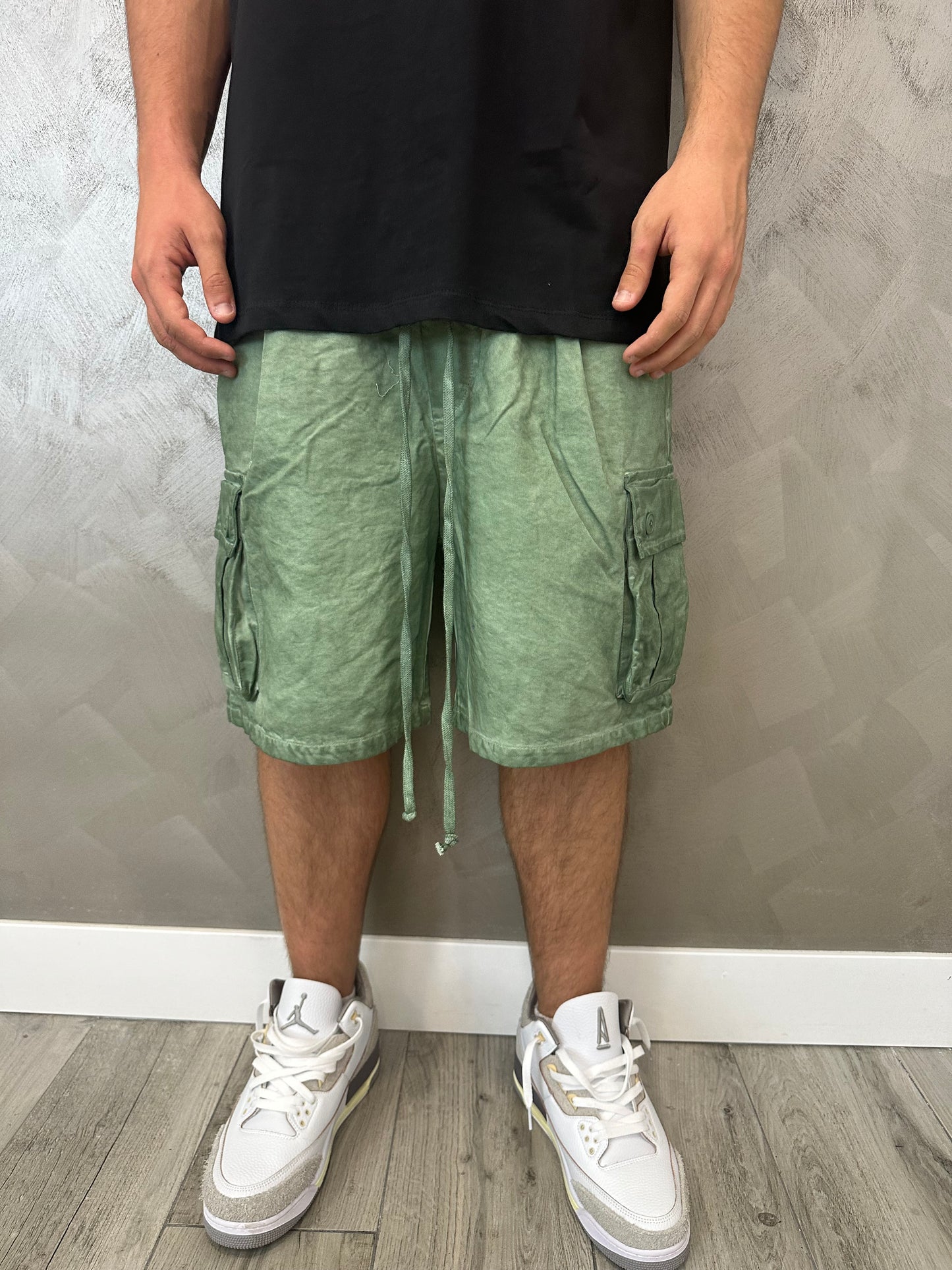 Cargo stone washed verde