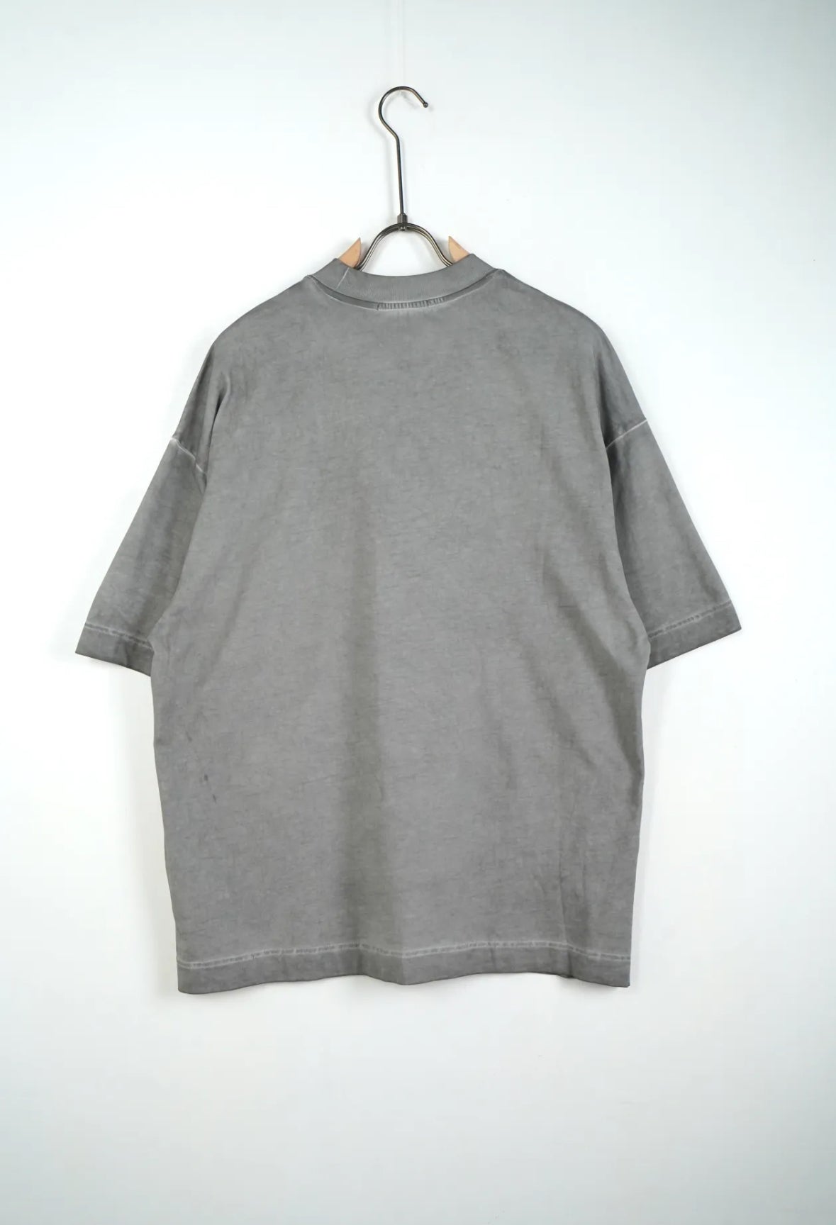 Premium oversize stone washed light grey