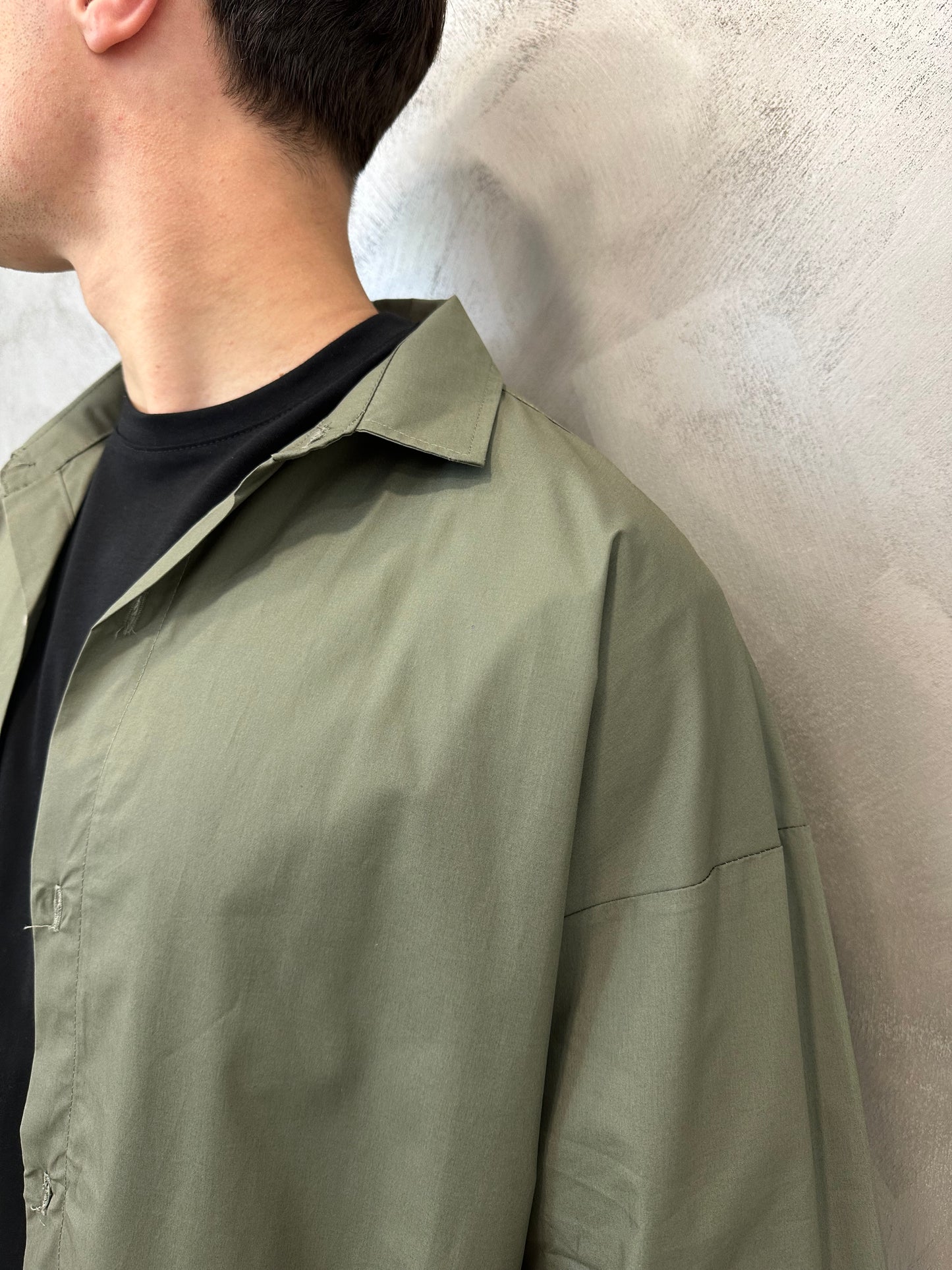 Camicia Oversize v. militare 100% cotone