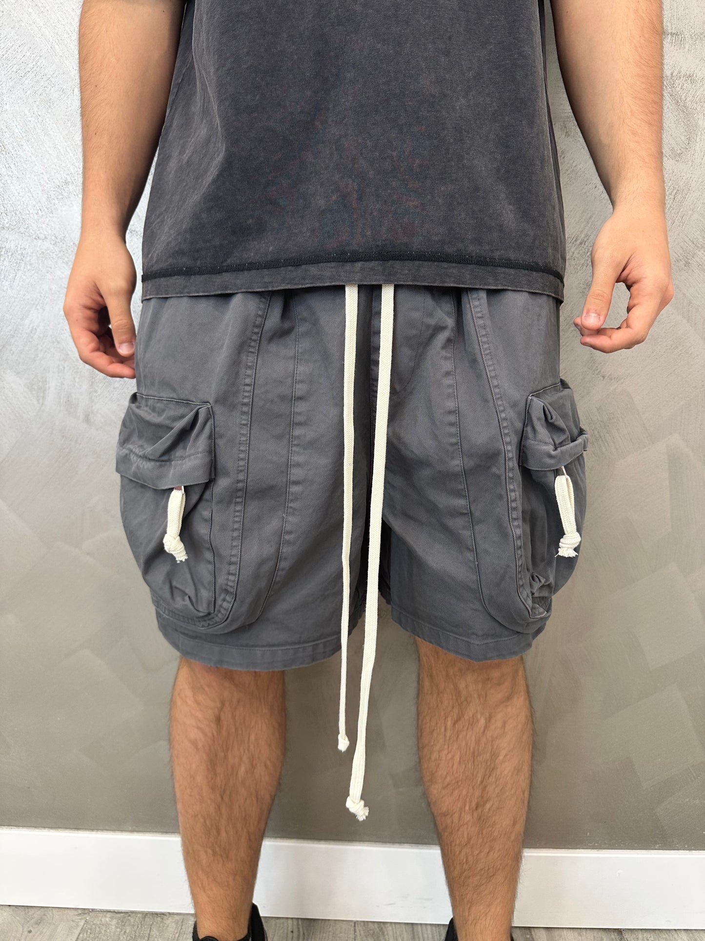 Cargo front zip grigio