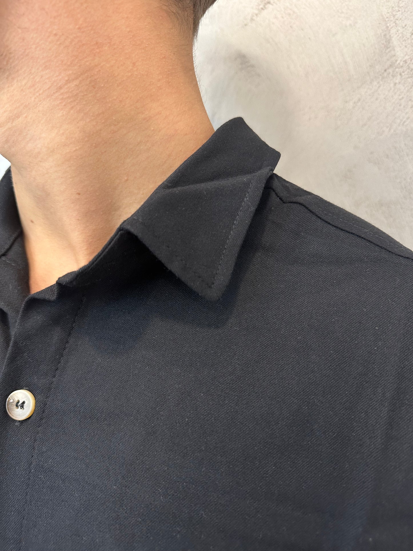 Camicia oversize black tessuto premium