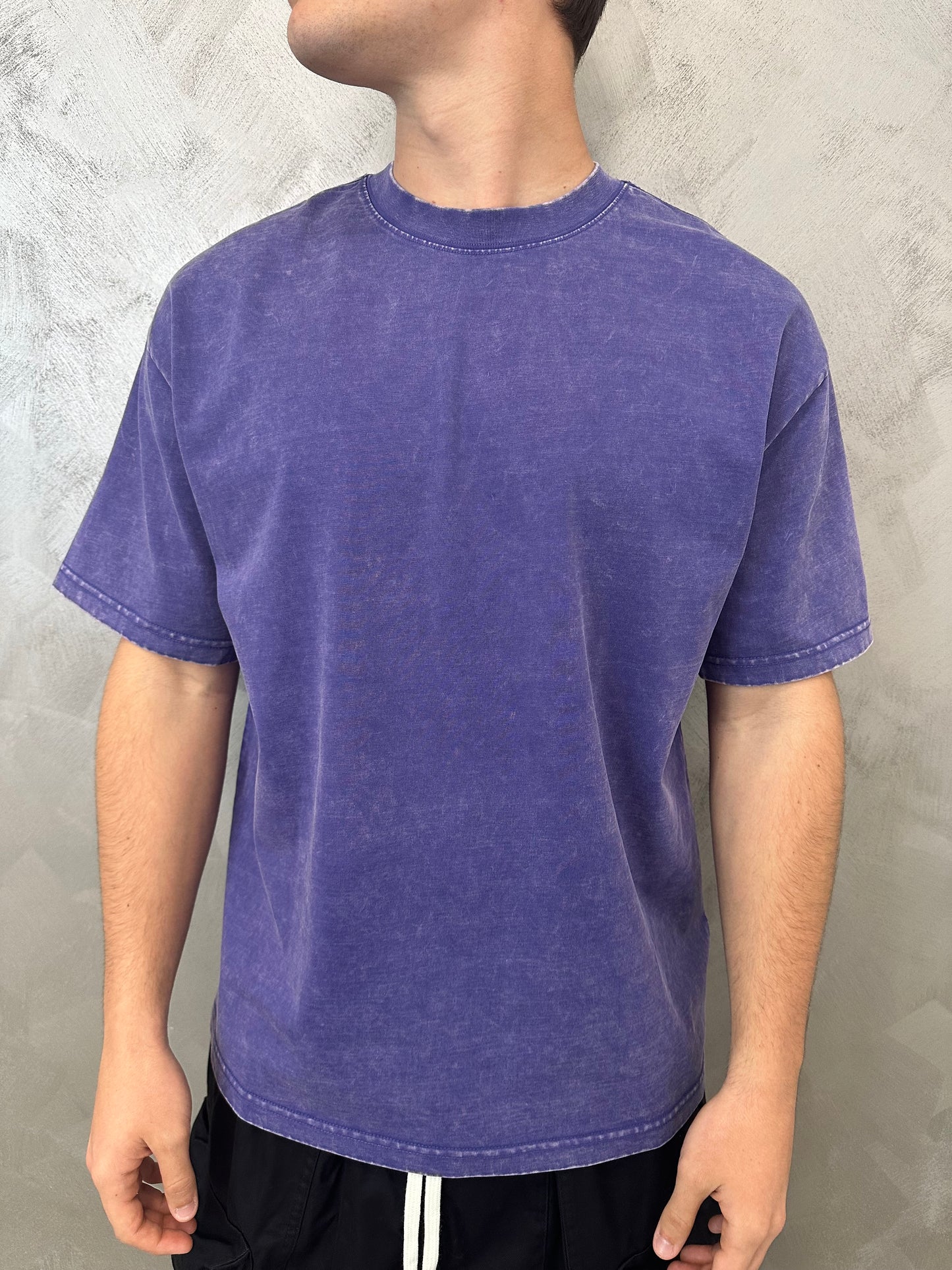 T-shirt stone washed viola
