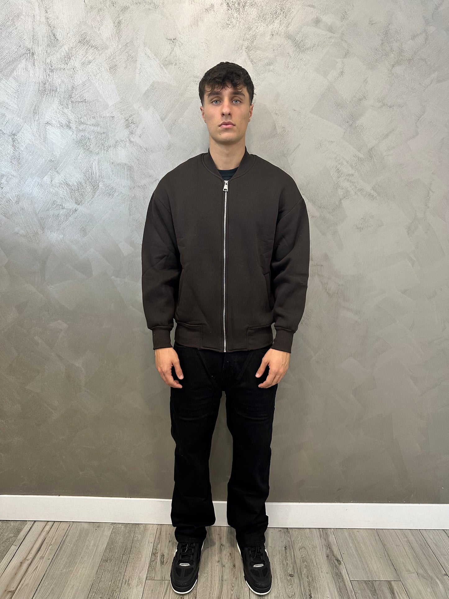 Bomberino felpato marrone