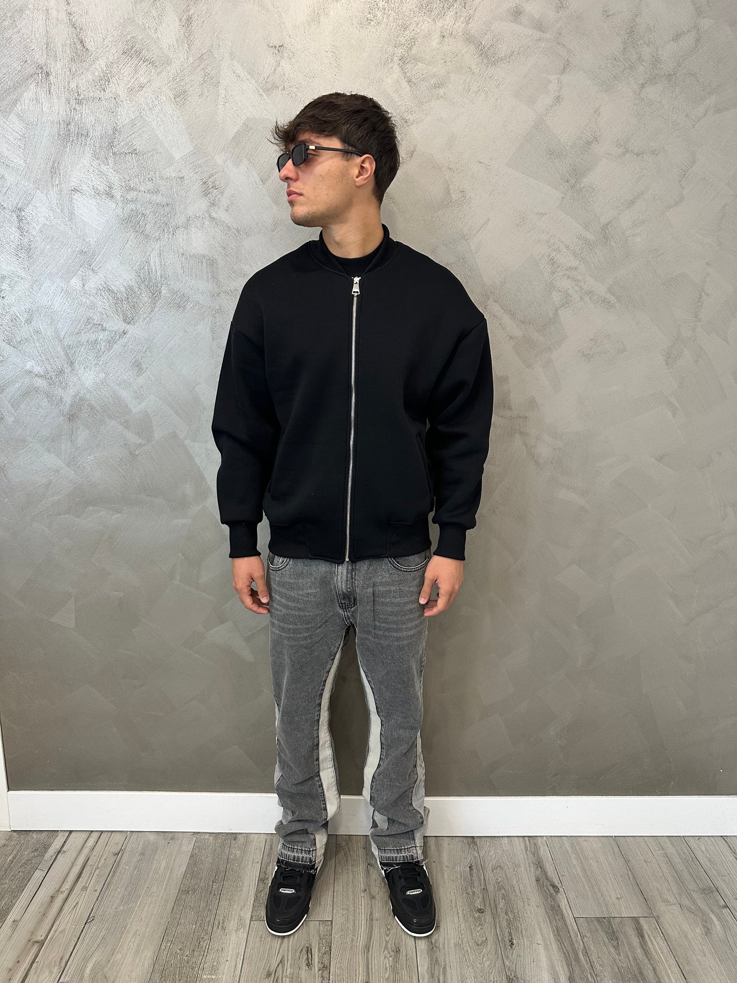 Bomberino felpato nero