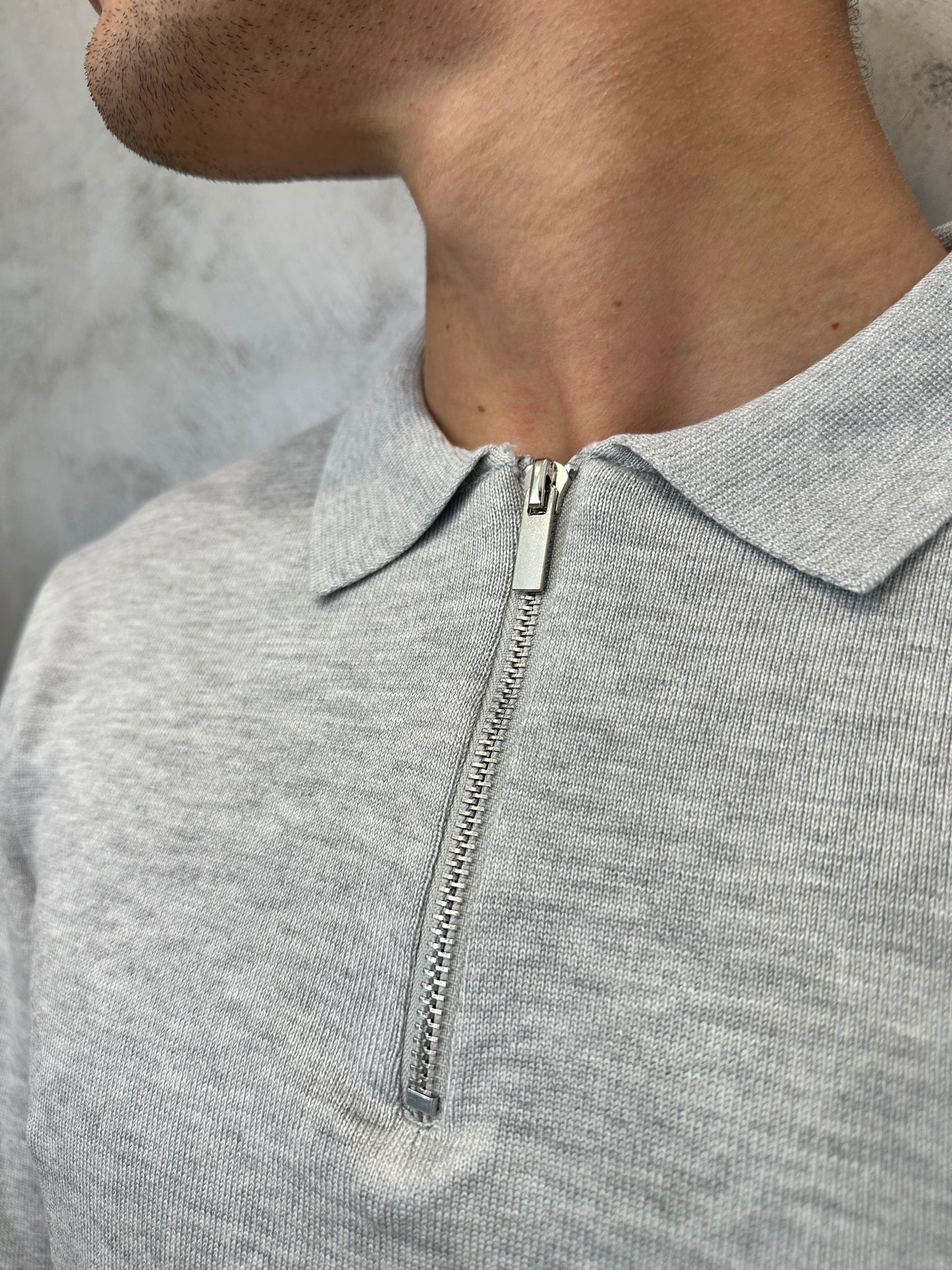 Polo grey zip