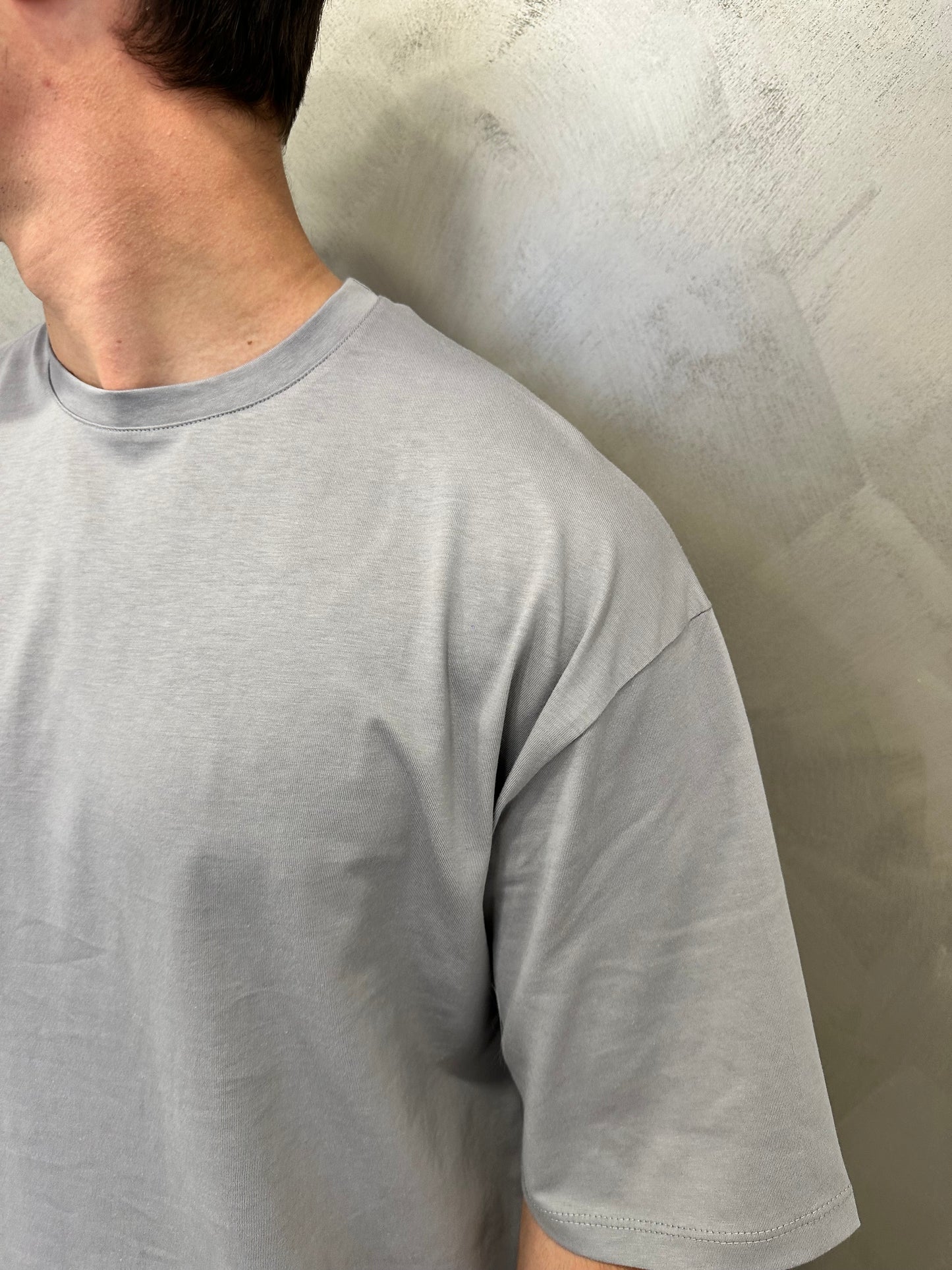 T-shirt oversize grigio taglia unica