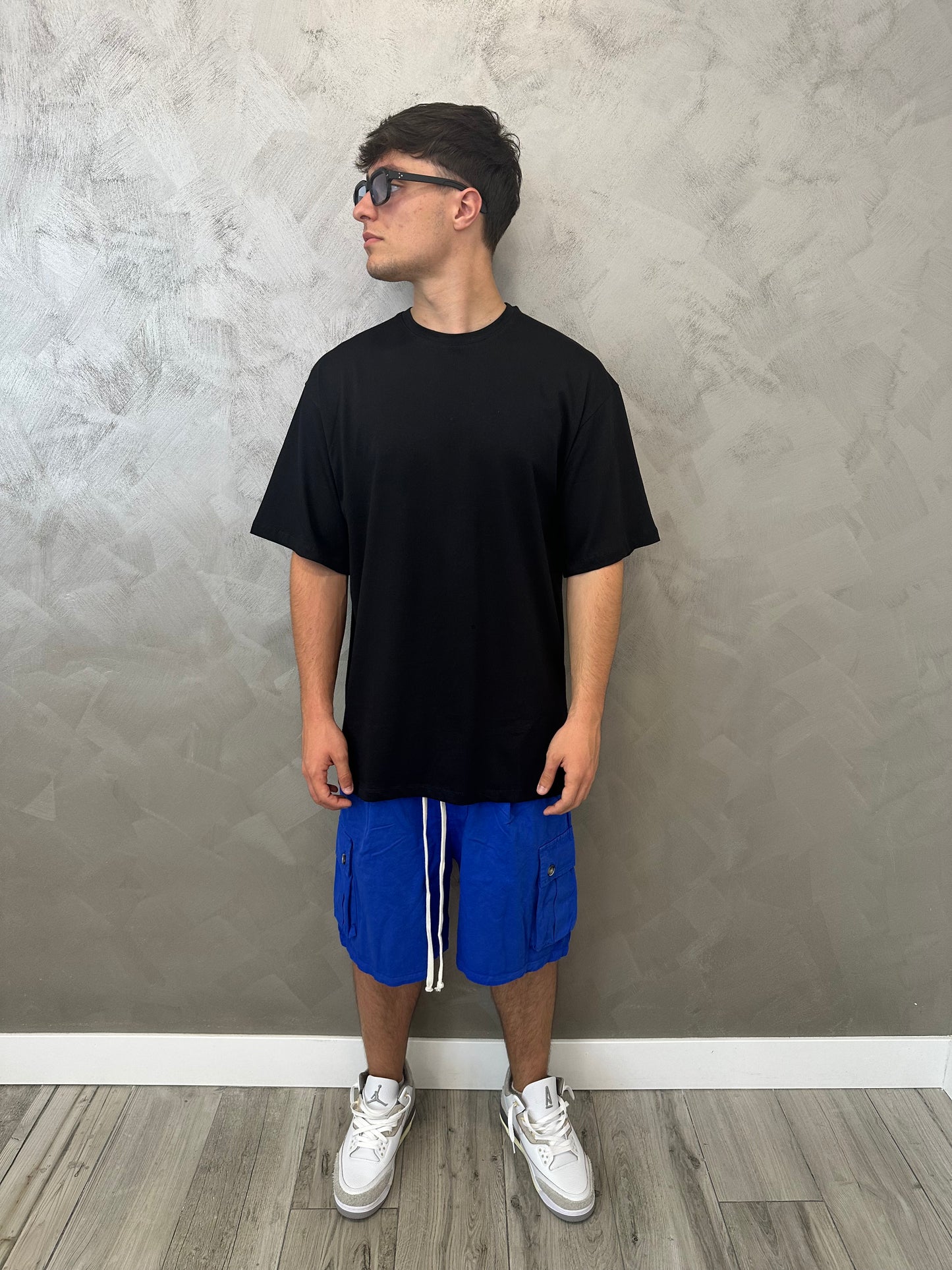 Pantaloncino cargo blu royal