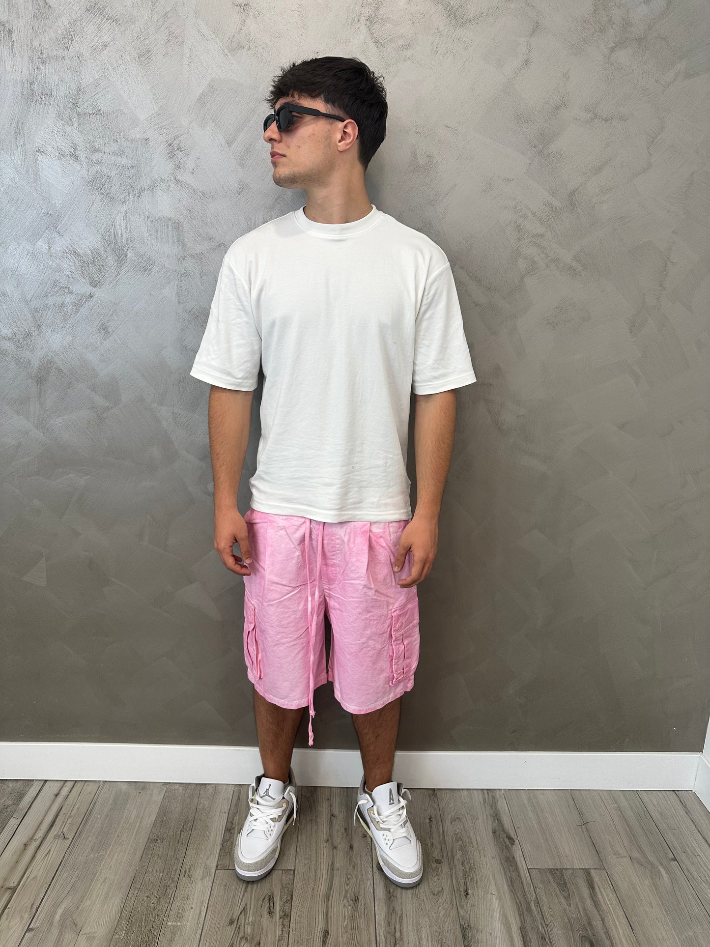 Cargo stone washed rosa