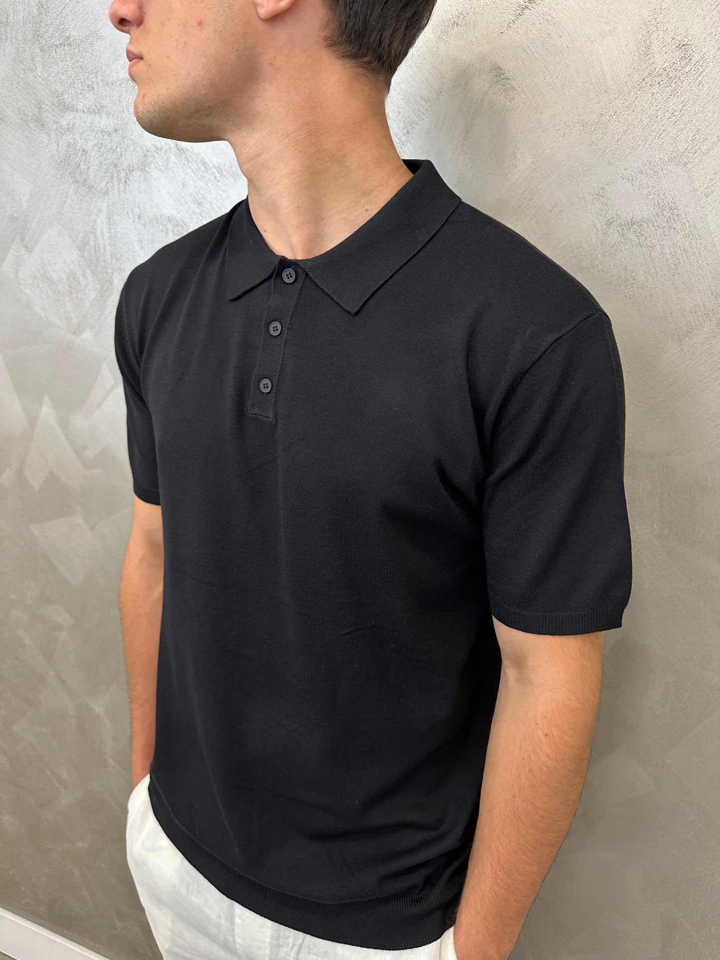 Polo slim fit black