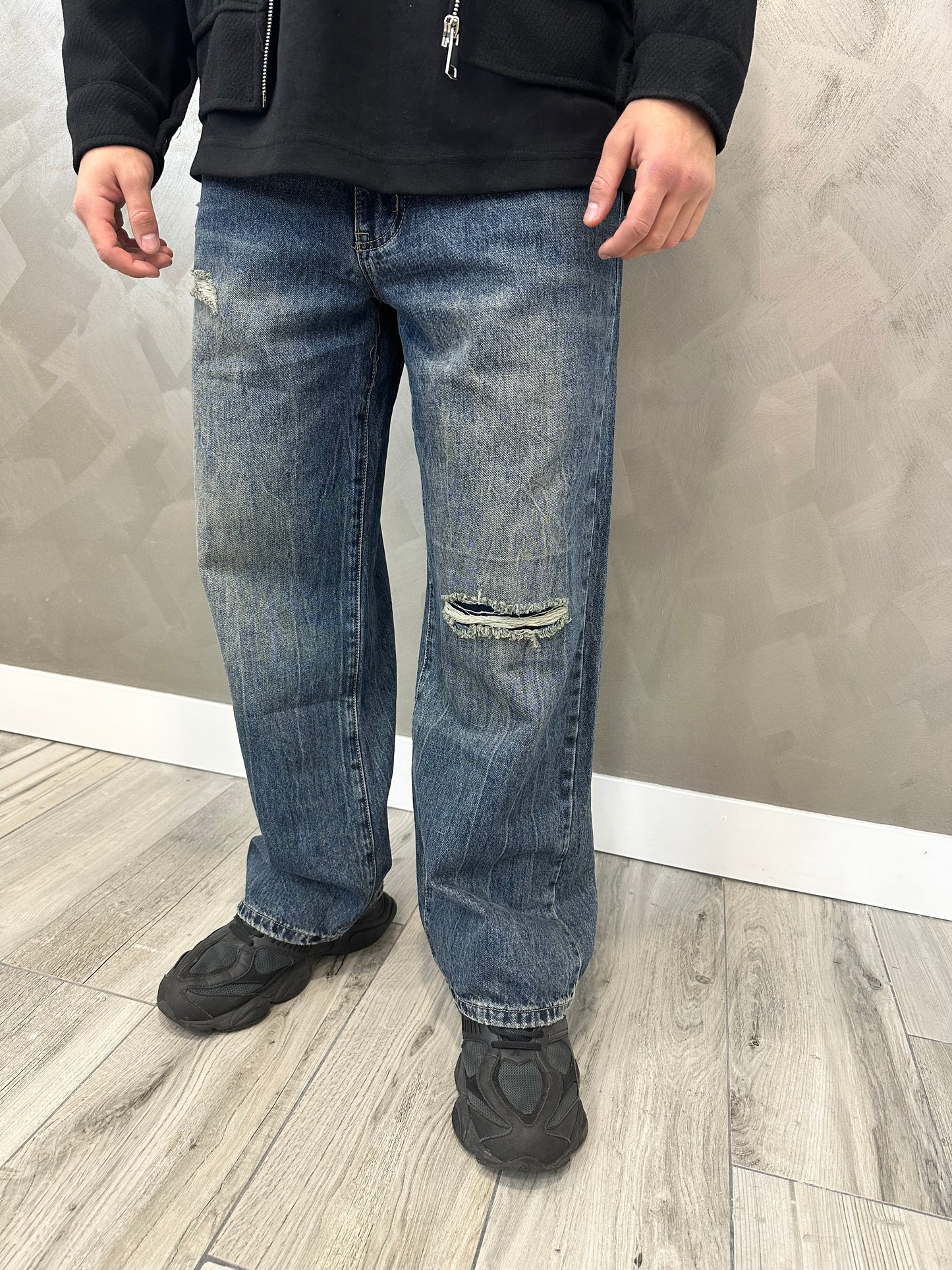 Baggy jeans denim fumè
