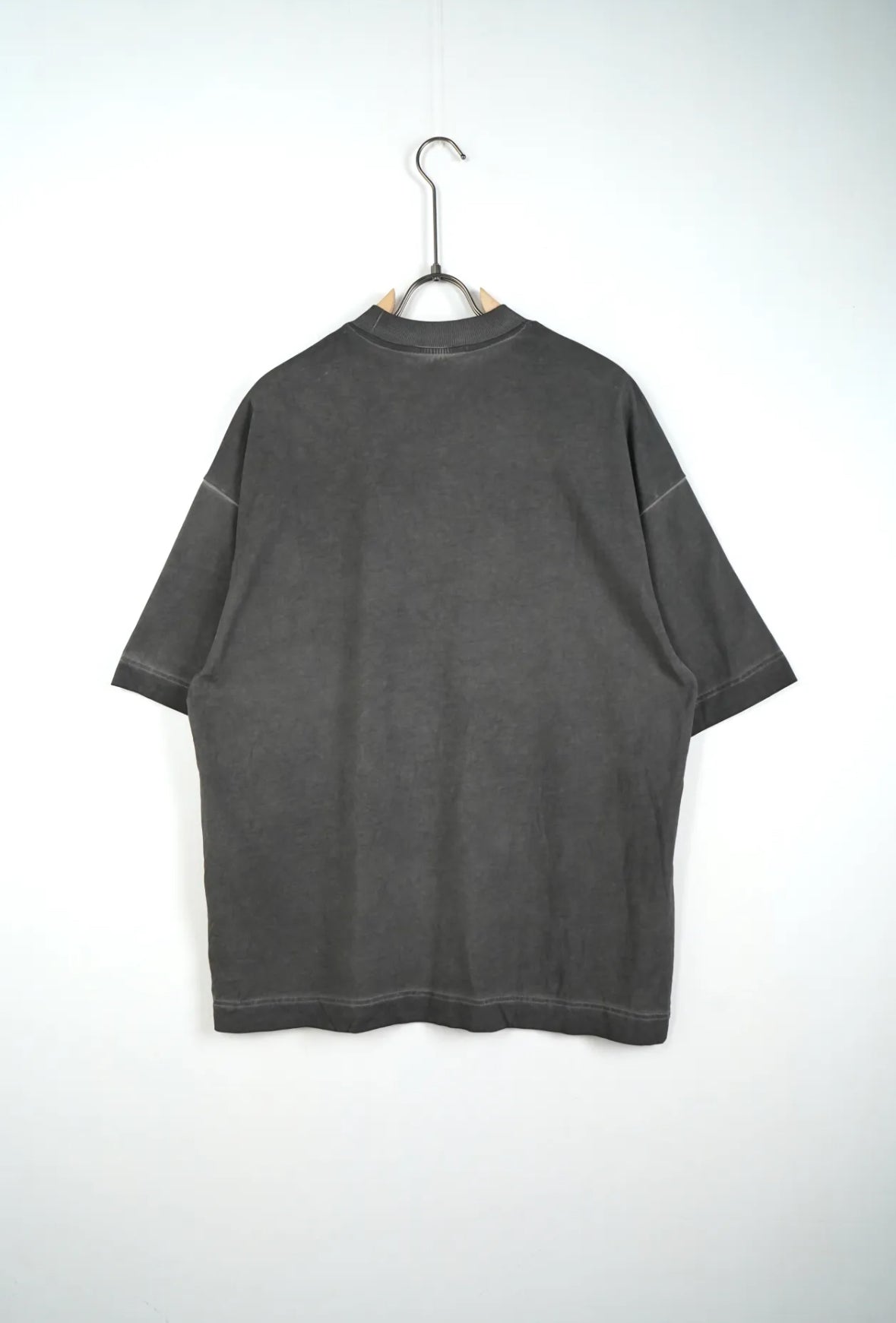 Premium oversize stone washed grigio scuro