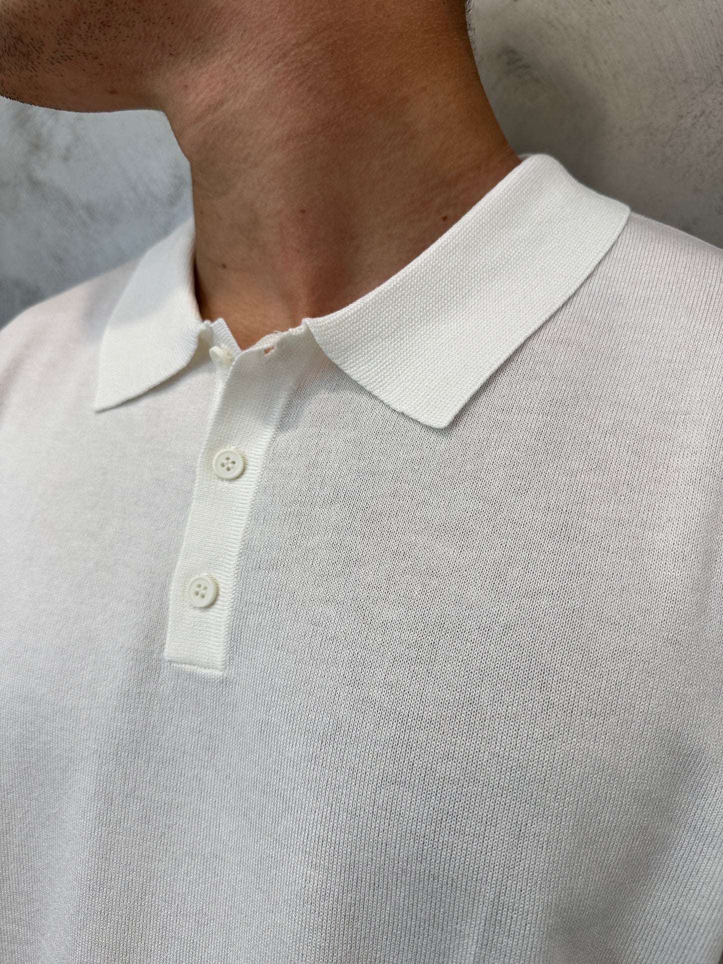 Polo slim fit white