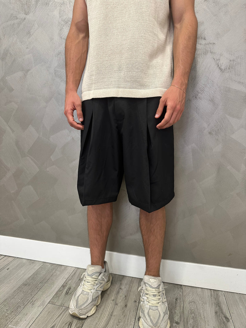 Elegant Short Nero Linen