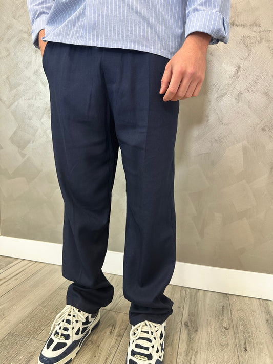 Pantalone Blu Notte Linen