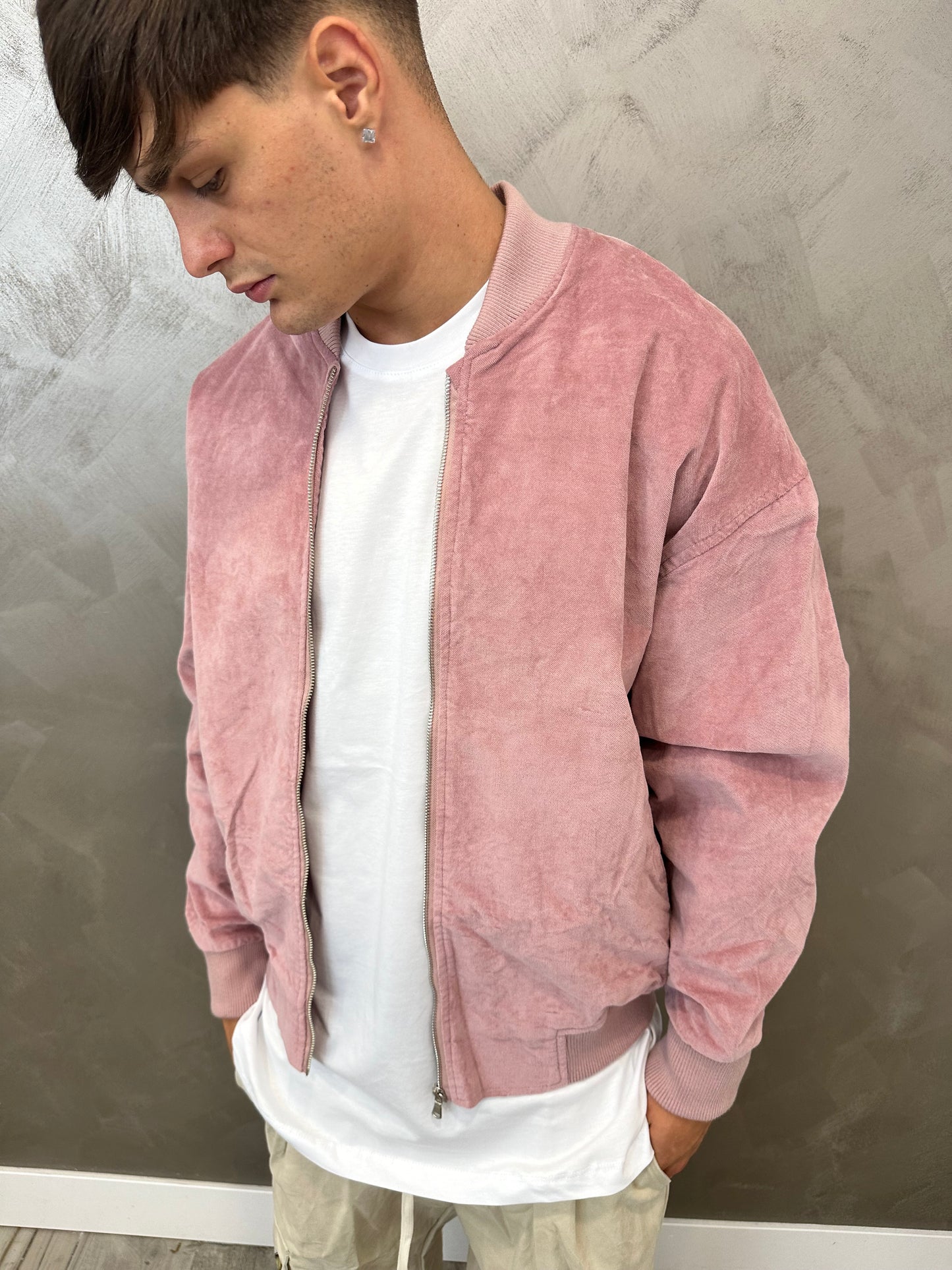 JACKET ZIP ROSA ANTICO