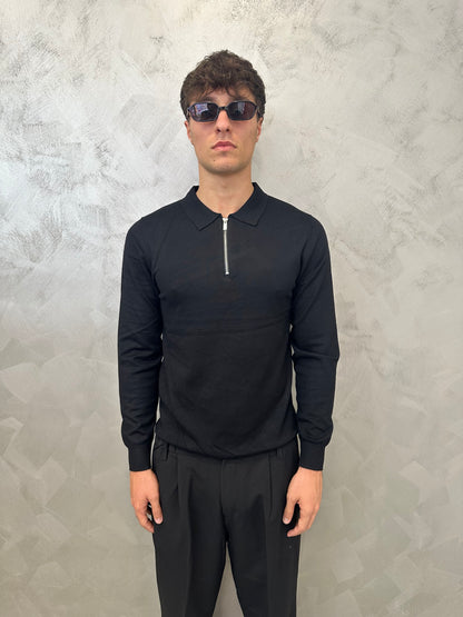 Polo black zip