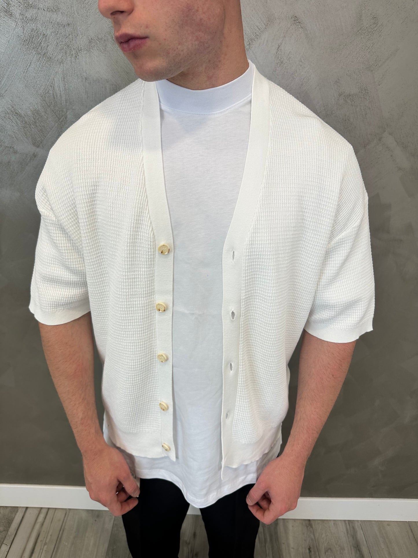 Cardigan Monaco Bianco