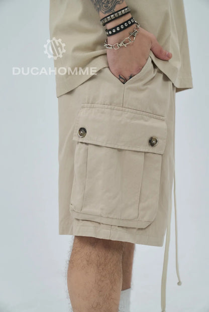 Pantaloncino cargo beige