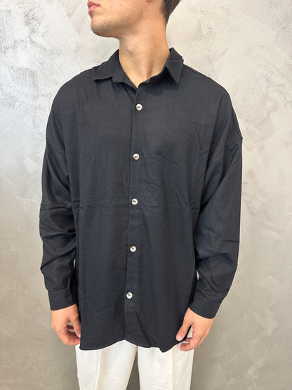 Camicia oversize black tessuto premium