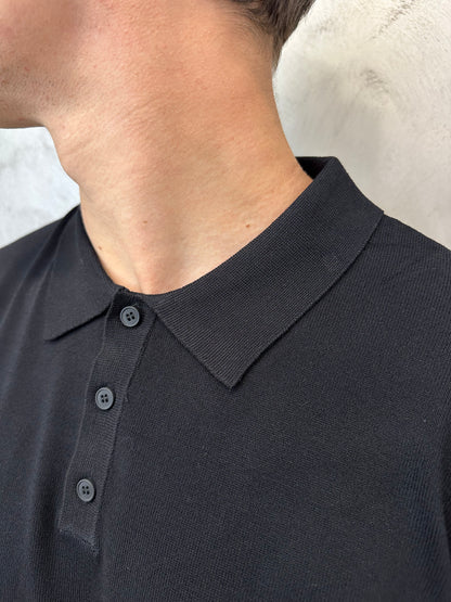 Polo slim fit black