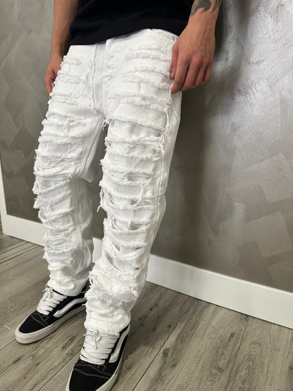 DESTROYED JEANS WHITE