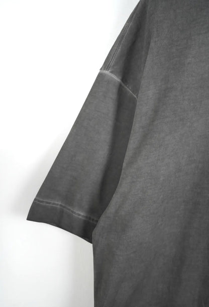 Premium oversize stone washed grigio scuro