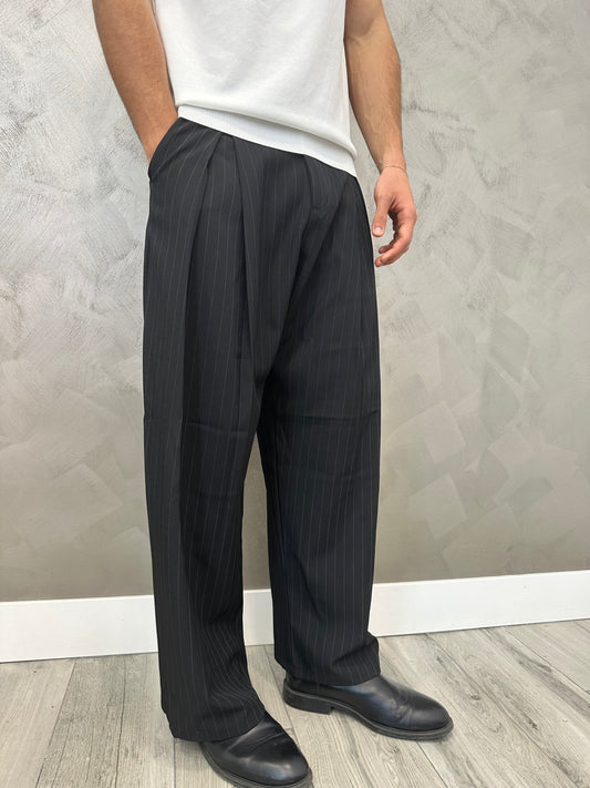 Pantalone Sartoriale gessato nero