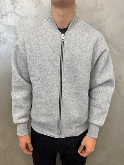 Bomberino felpato grigio