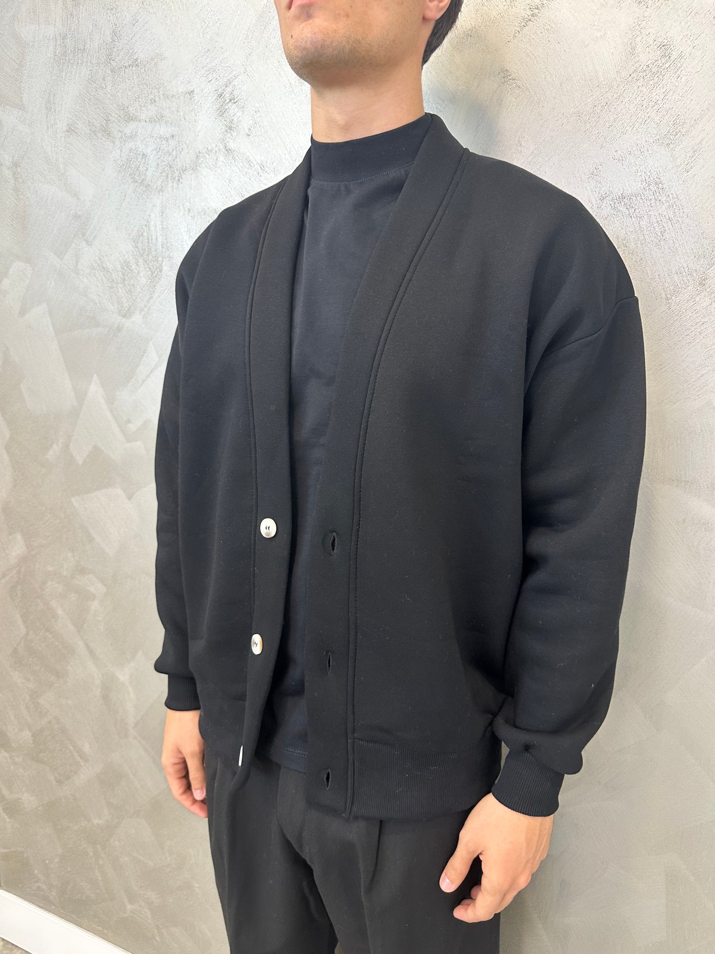 Cardigan felpato black