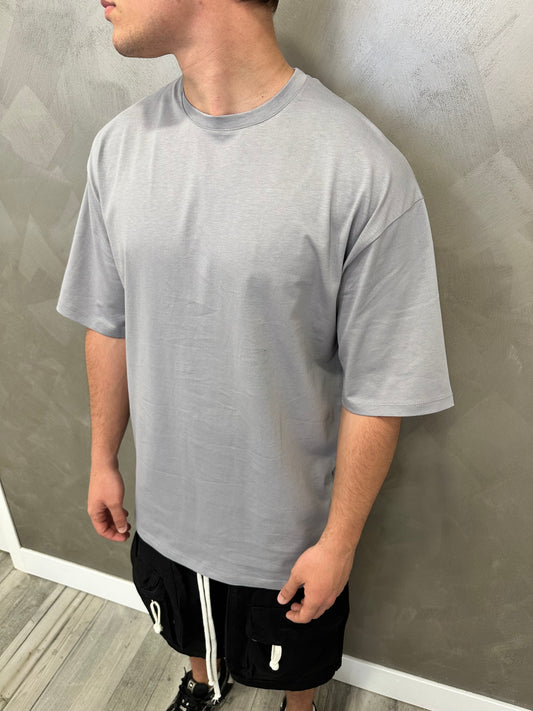 T-shirt oversize grigio taglia unica
