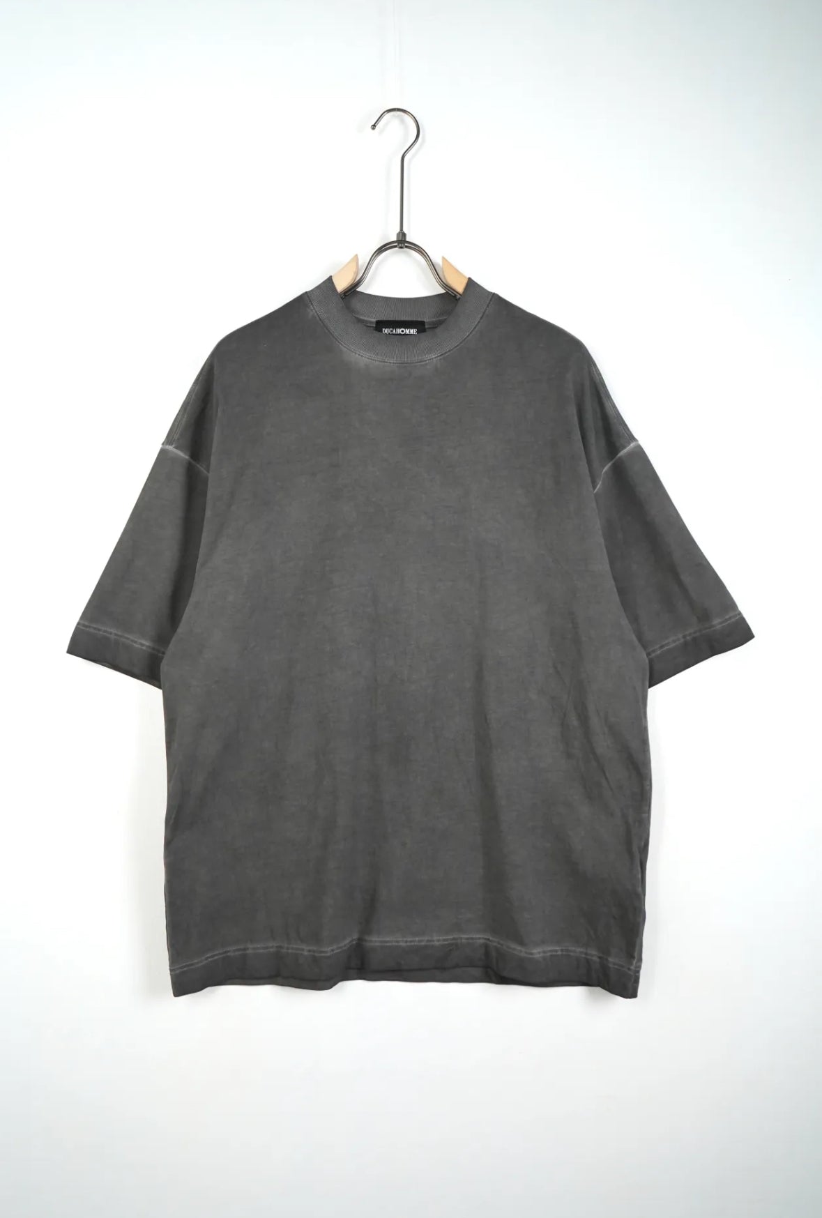 Premium oversize stone washed grigio scuro
