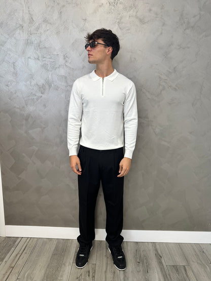 Polo white zip