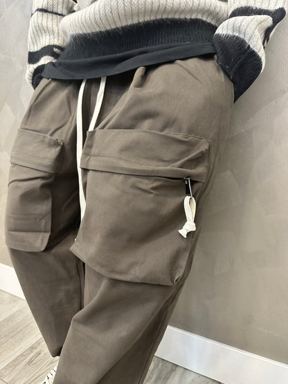 FRONT ZIP CARGO BROWN