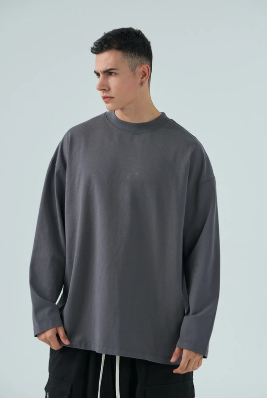 Longsleeve grigio piombo