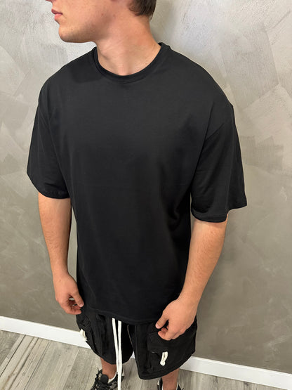 T-shirt oversize black taglia unica