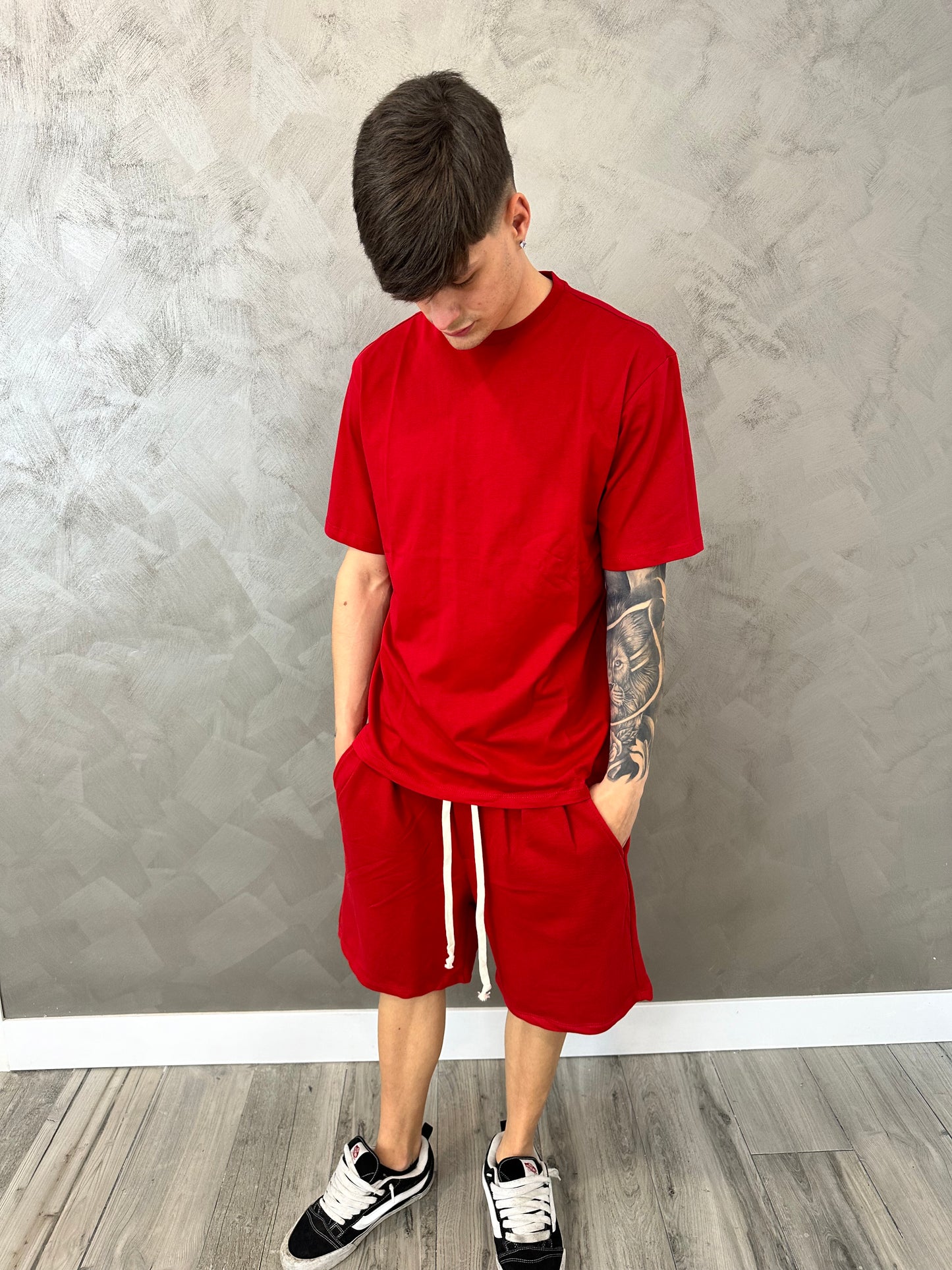 PANTALONCINO COTONE ROSSO