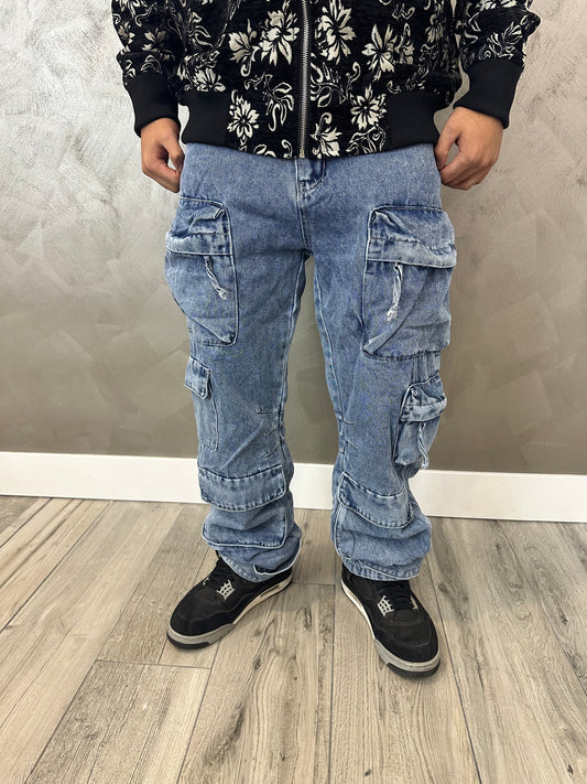 CARGO MULTIPOCKET JEANS