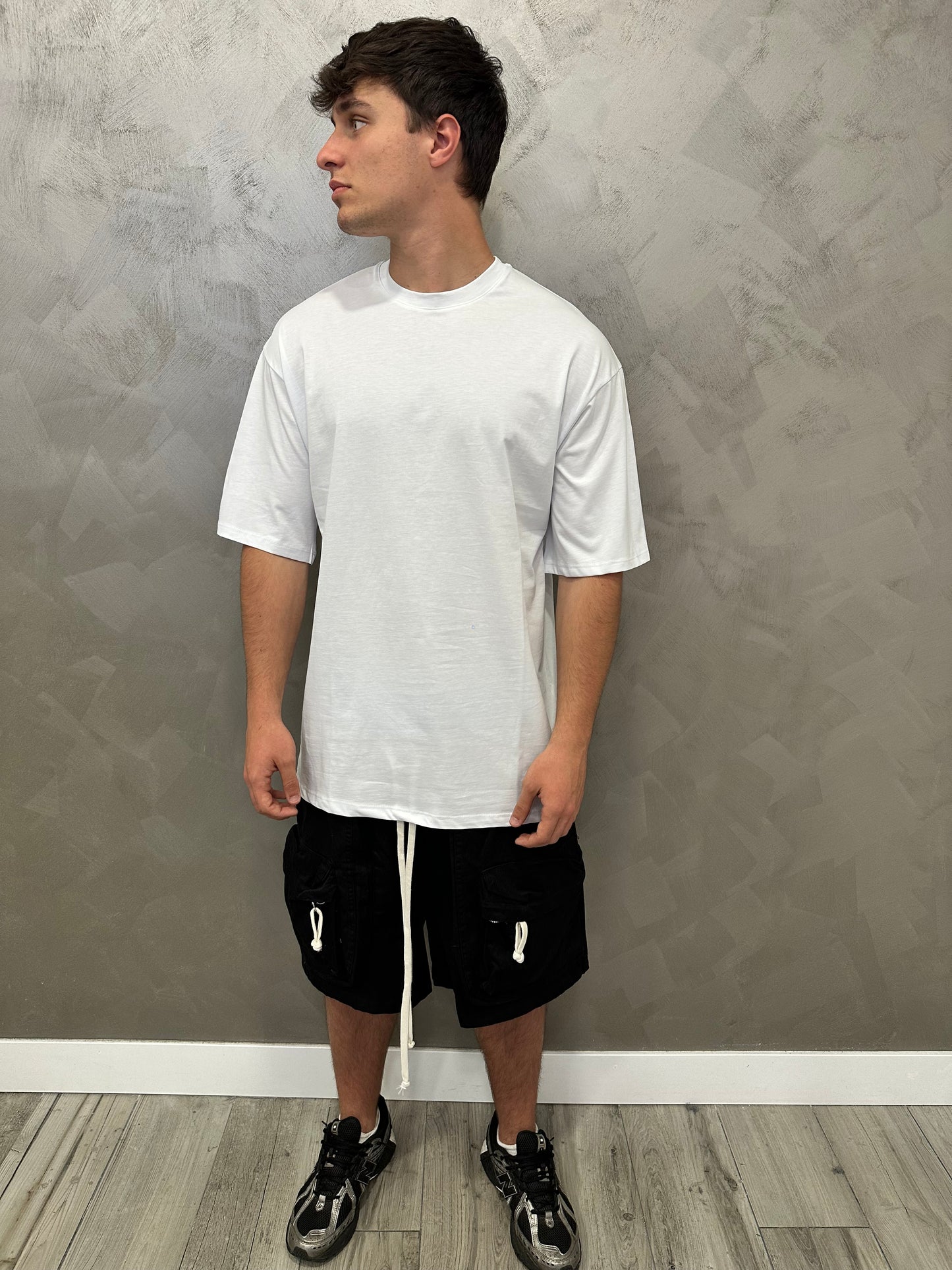 T-shirt oversize white taglia unica