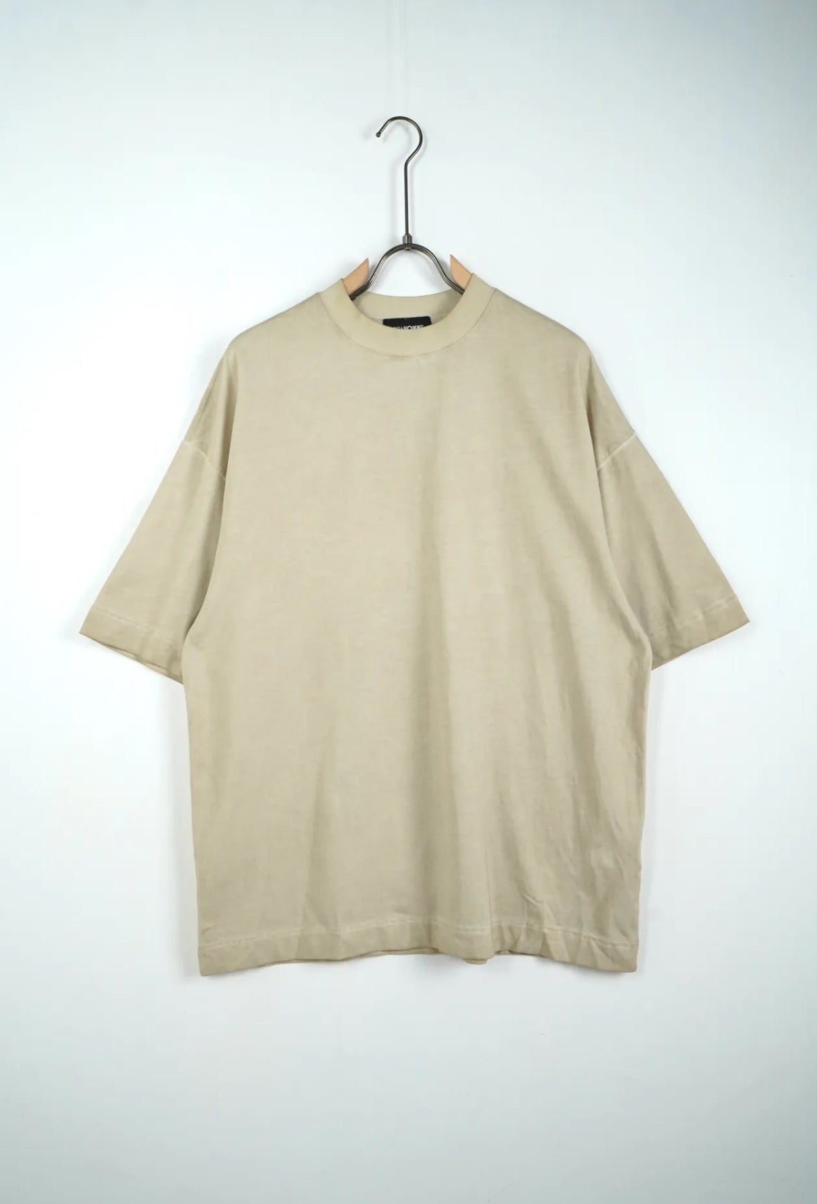 Premium oversize stone washed beige