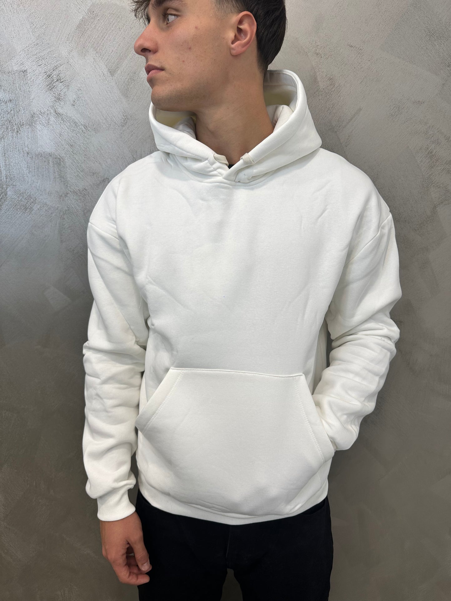 felpa doppio cotone white