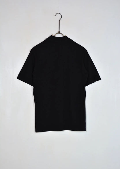 BLACK HIGH COLLAR T-SHIRT